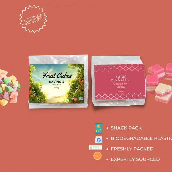 Fruit Cubes & Pink and White Coconut Ice